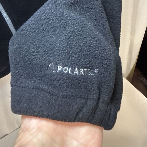 VTG Cabela's Polartec Fleece Full-Zip Black Denali Jacket Men's size Large - Picture 2 of 9